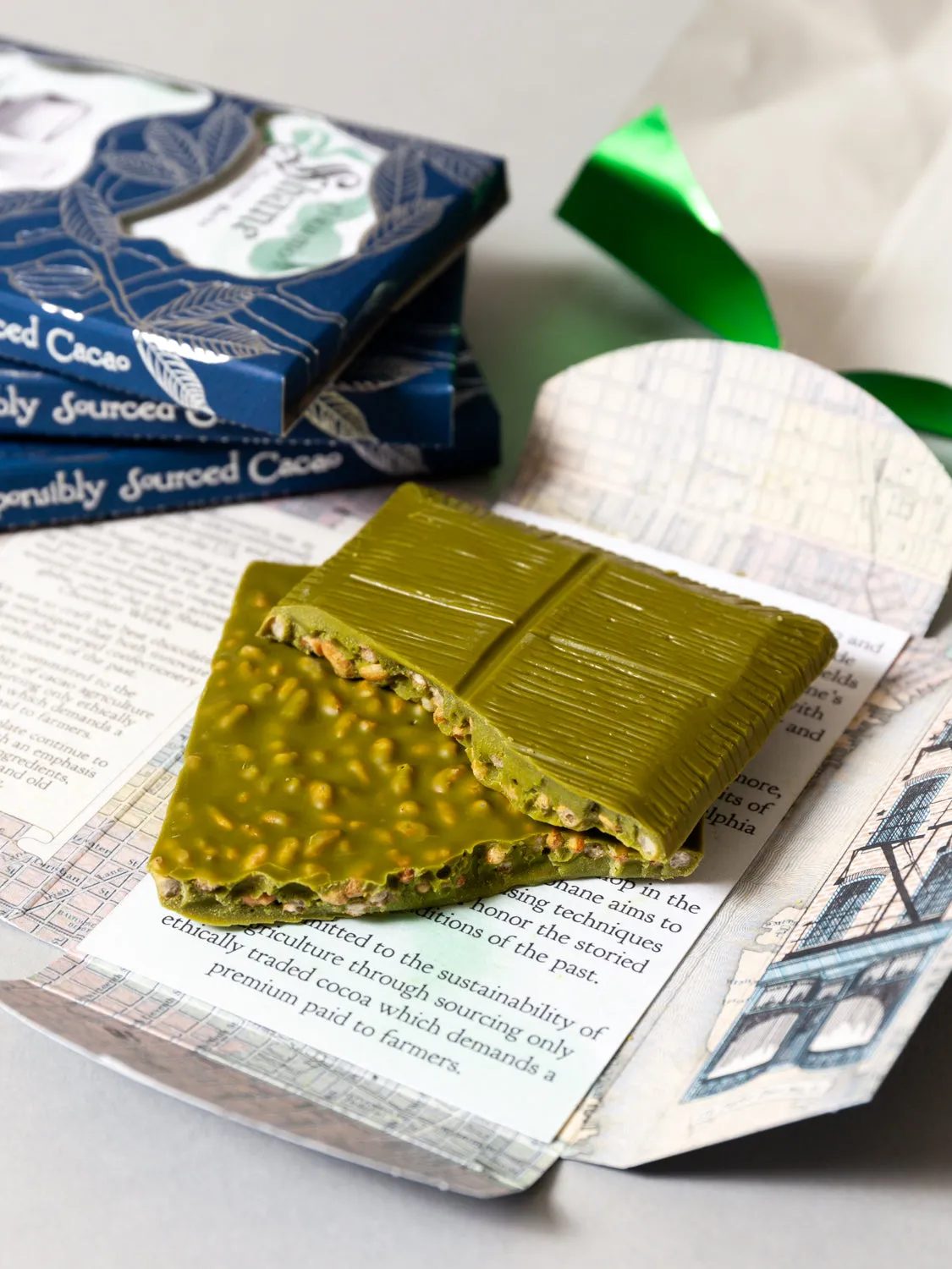 rikumo x Shane Confectionery Matcha Chocolate Bar, 2.1 oz
