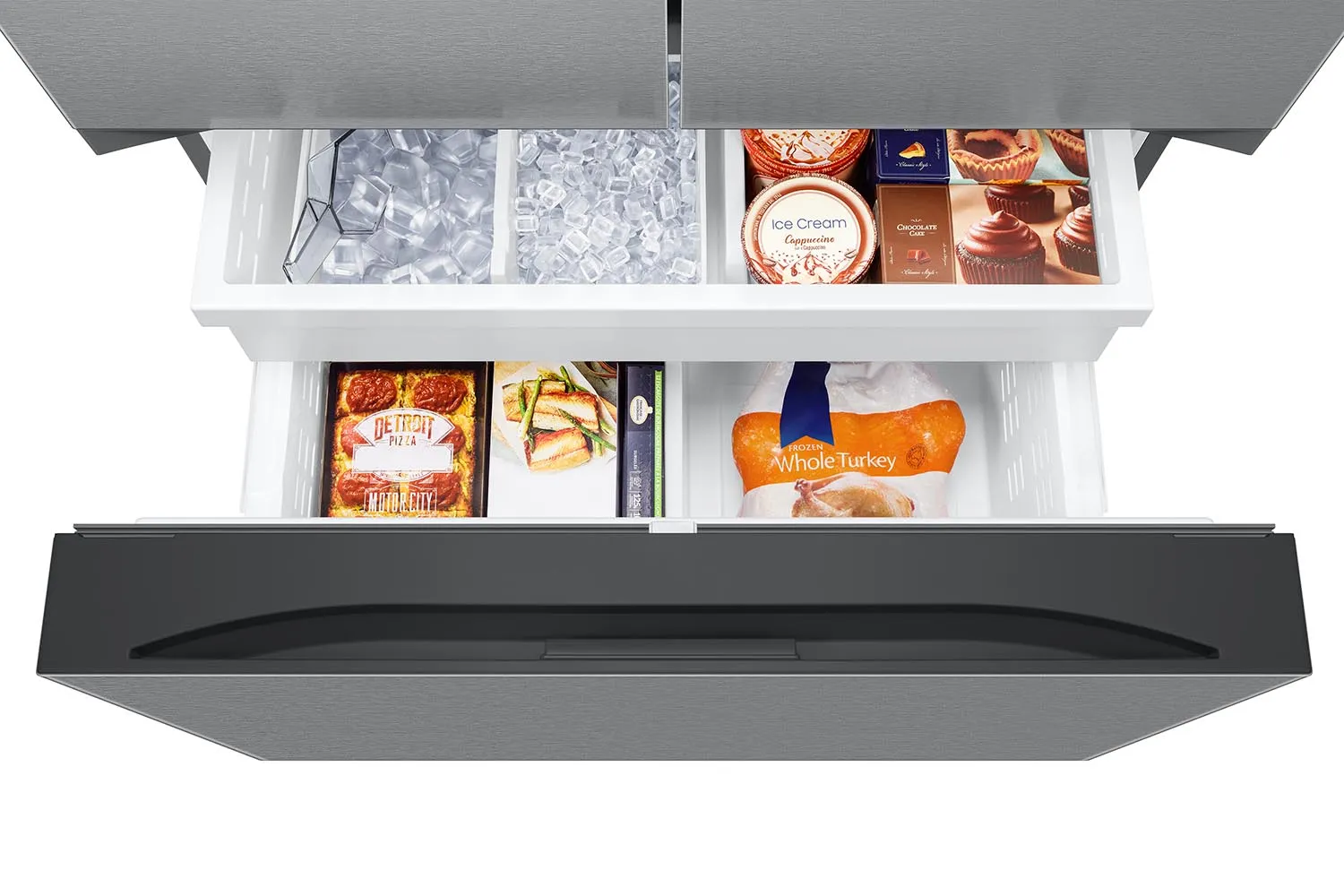 Samsung Stainless Steel Counter Depth 36" French Door Refrigerator (26cu.ft) - RF27CG5400SRAA