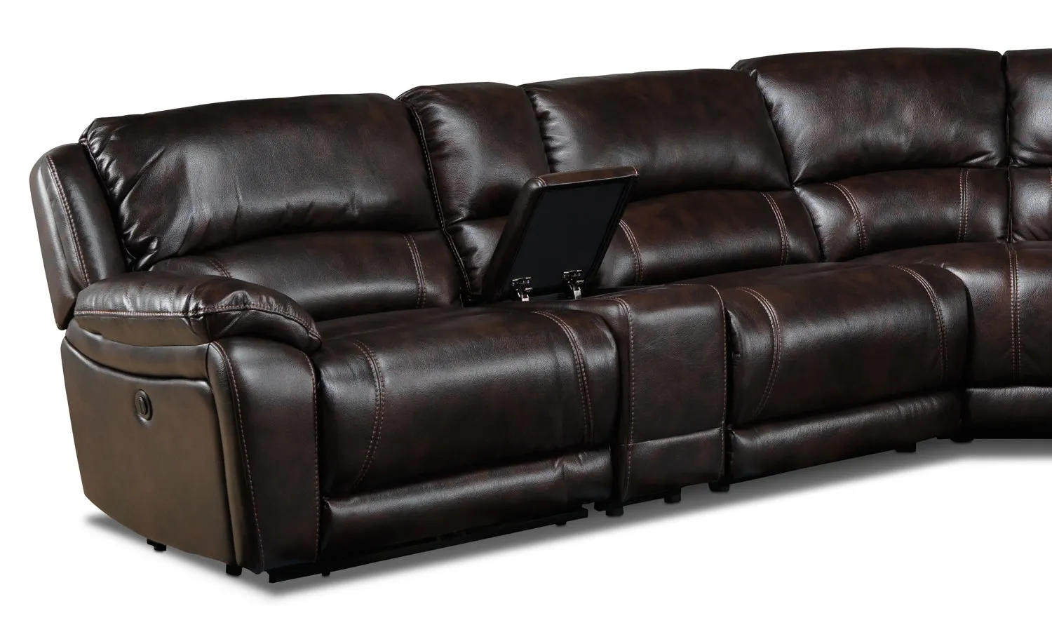 Santorini 6-Piece Power Reclining Sectional - Walnut