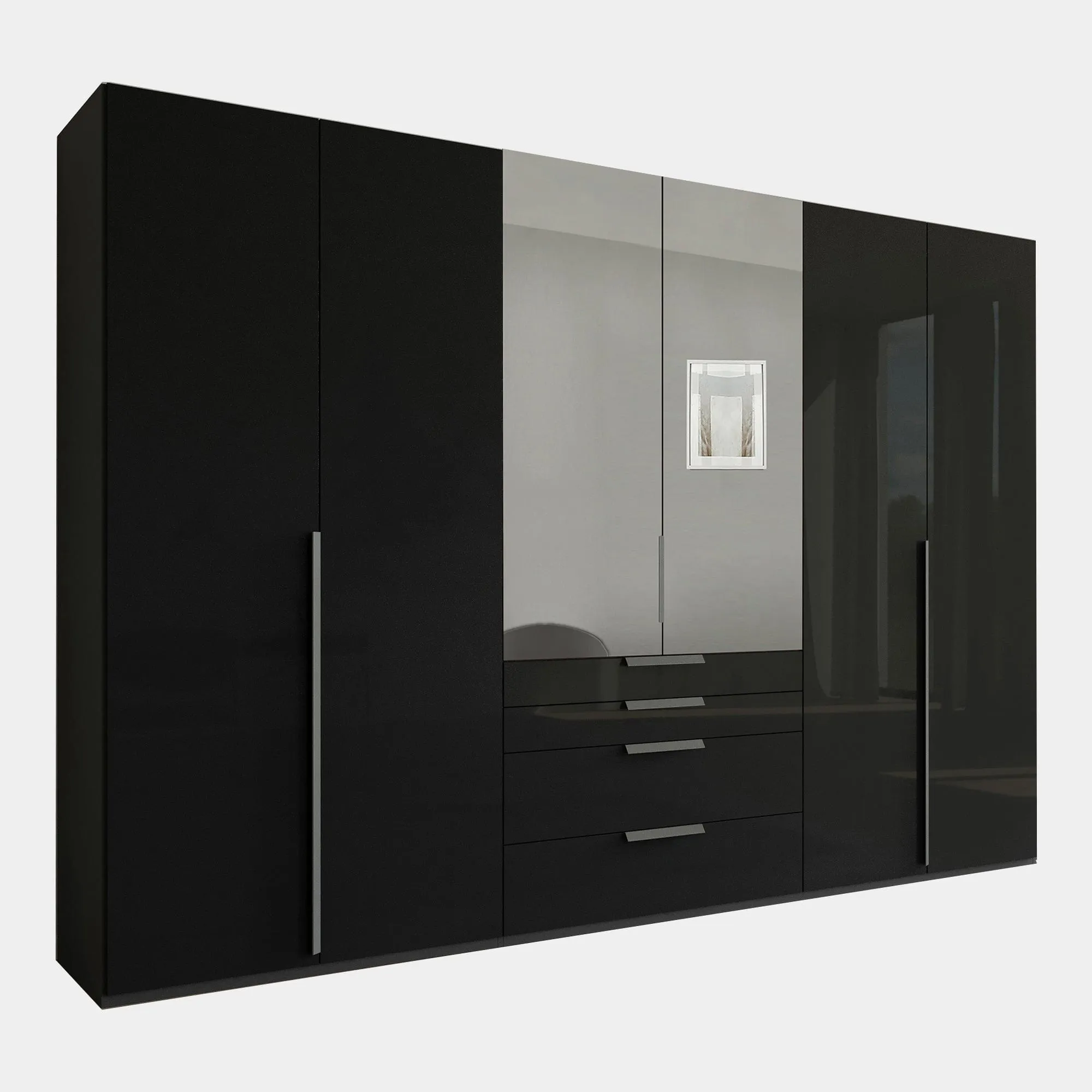 Santorini - Mirrored Combi Wardrobe