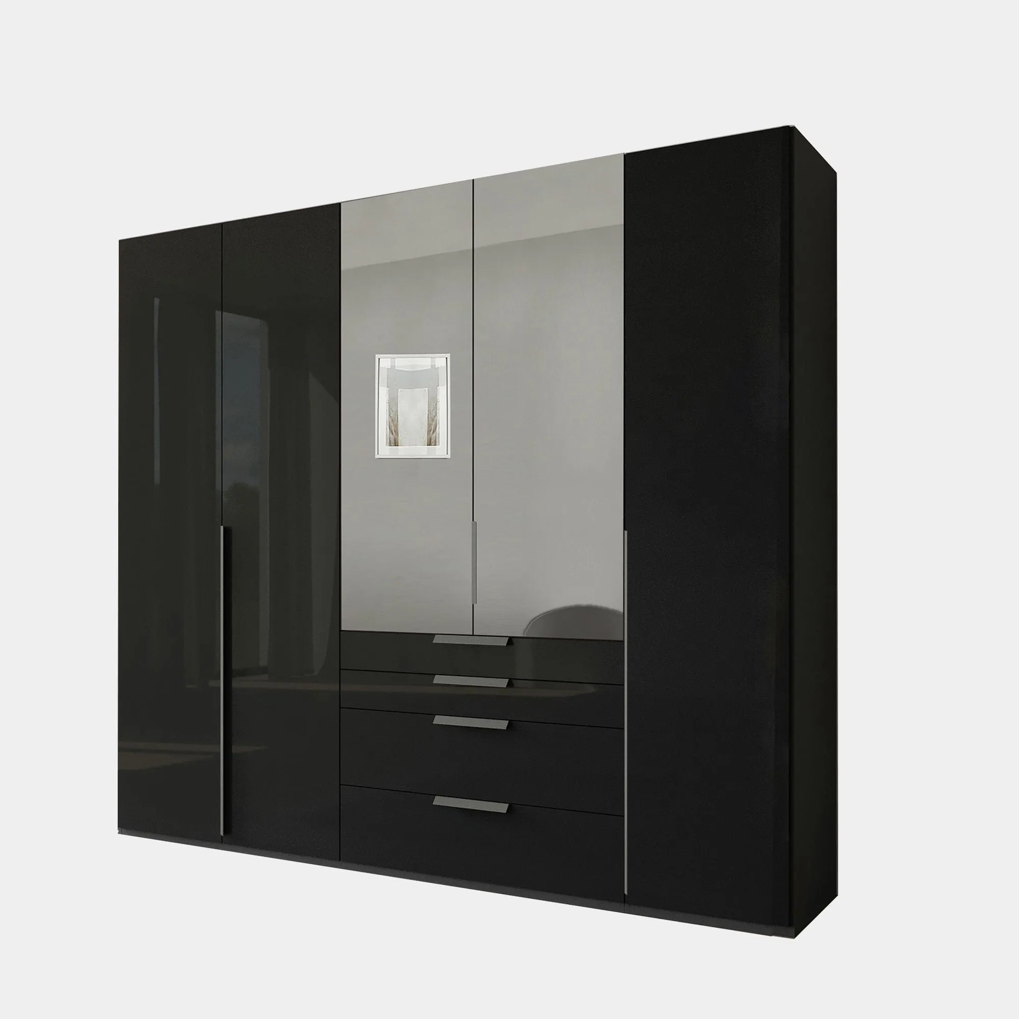 Santorini - Mirrored Combi Wardrobe