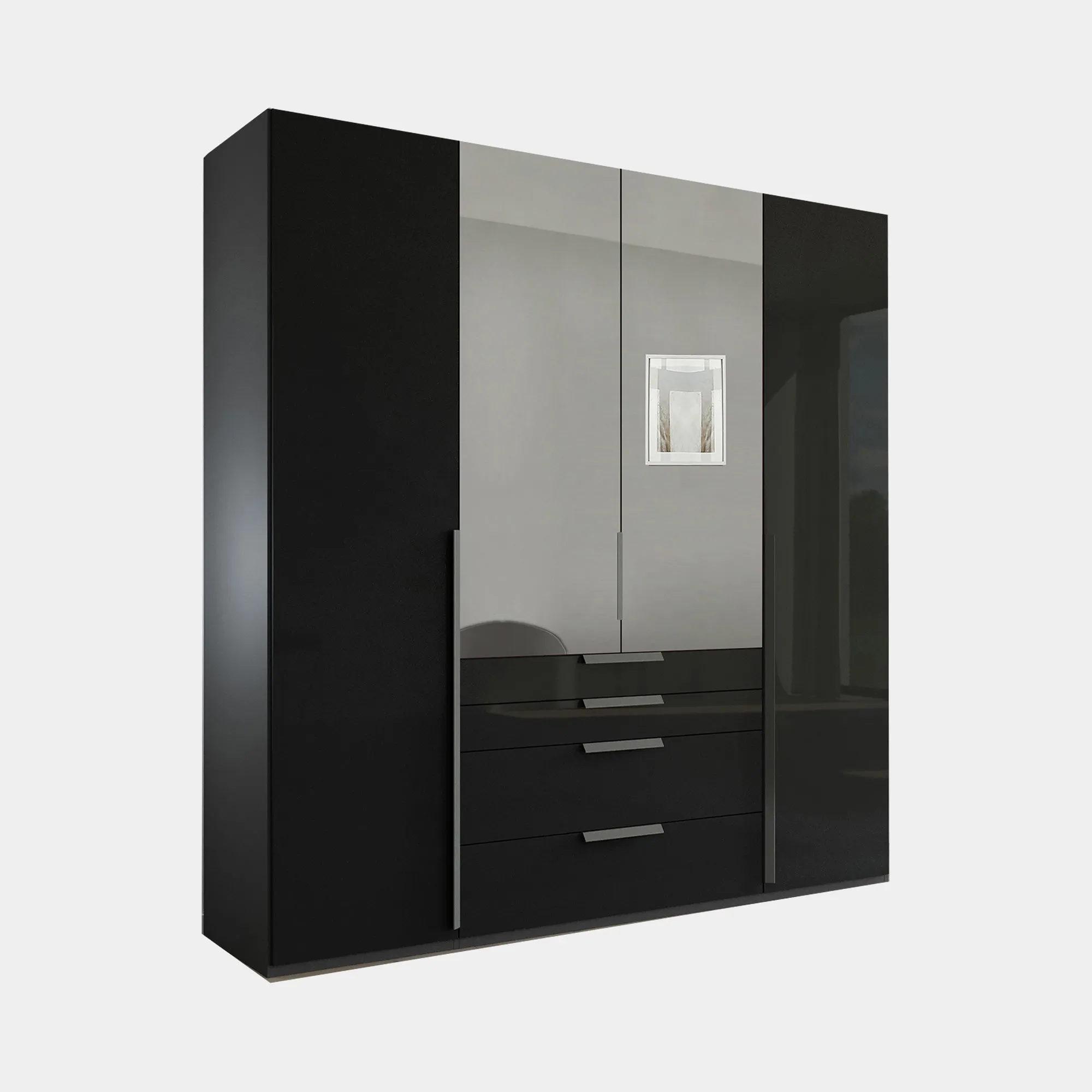 Santorini - Mirrored Combi Wardrobe