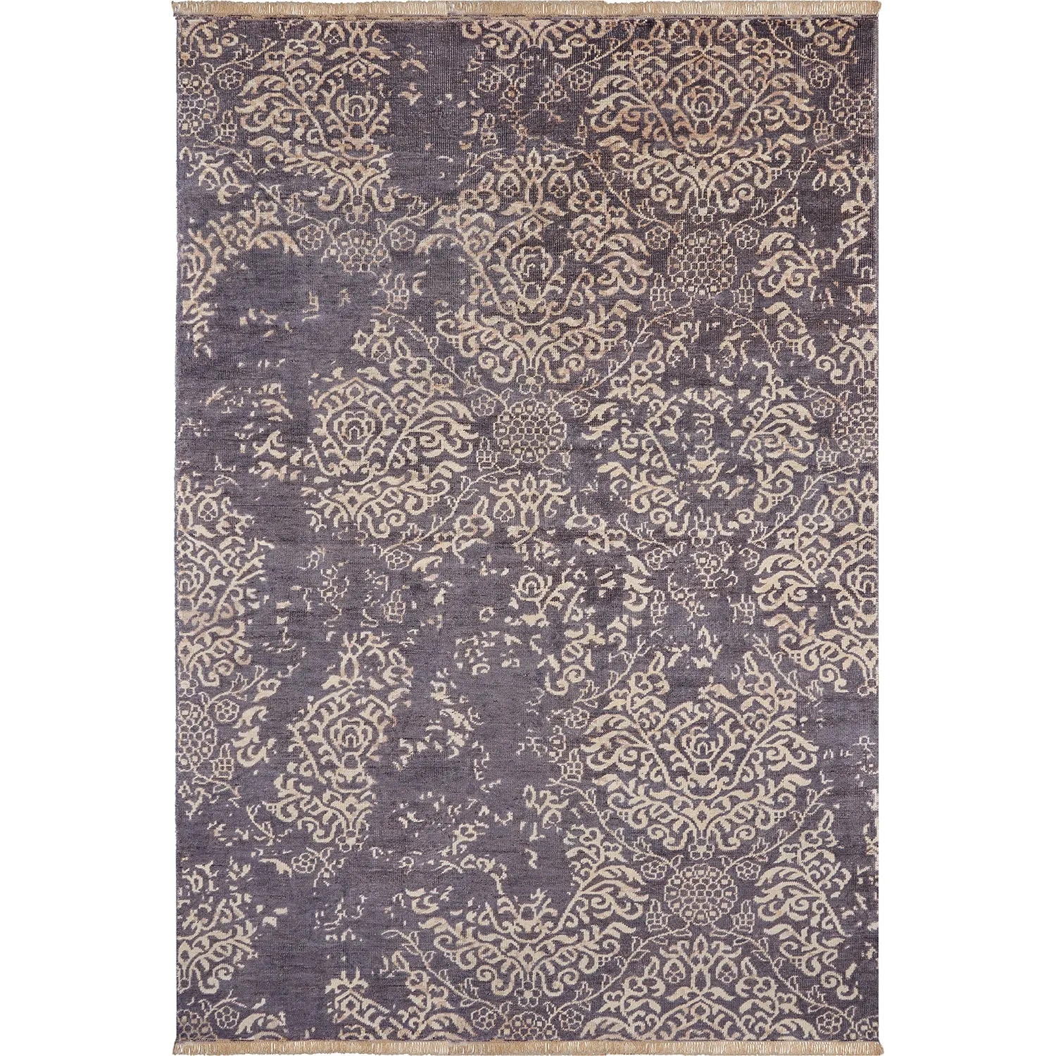 Sapphire Essentials Damask Contemporary Bamboo Rug