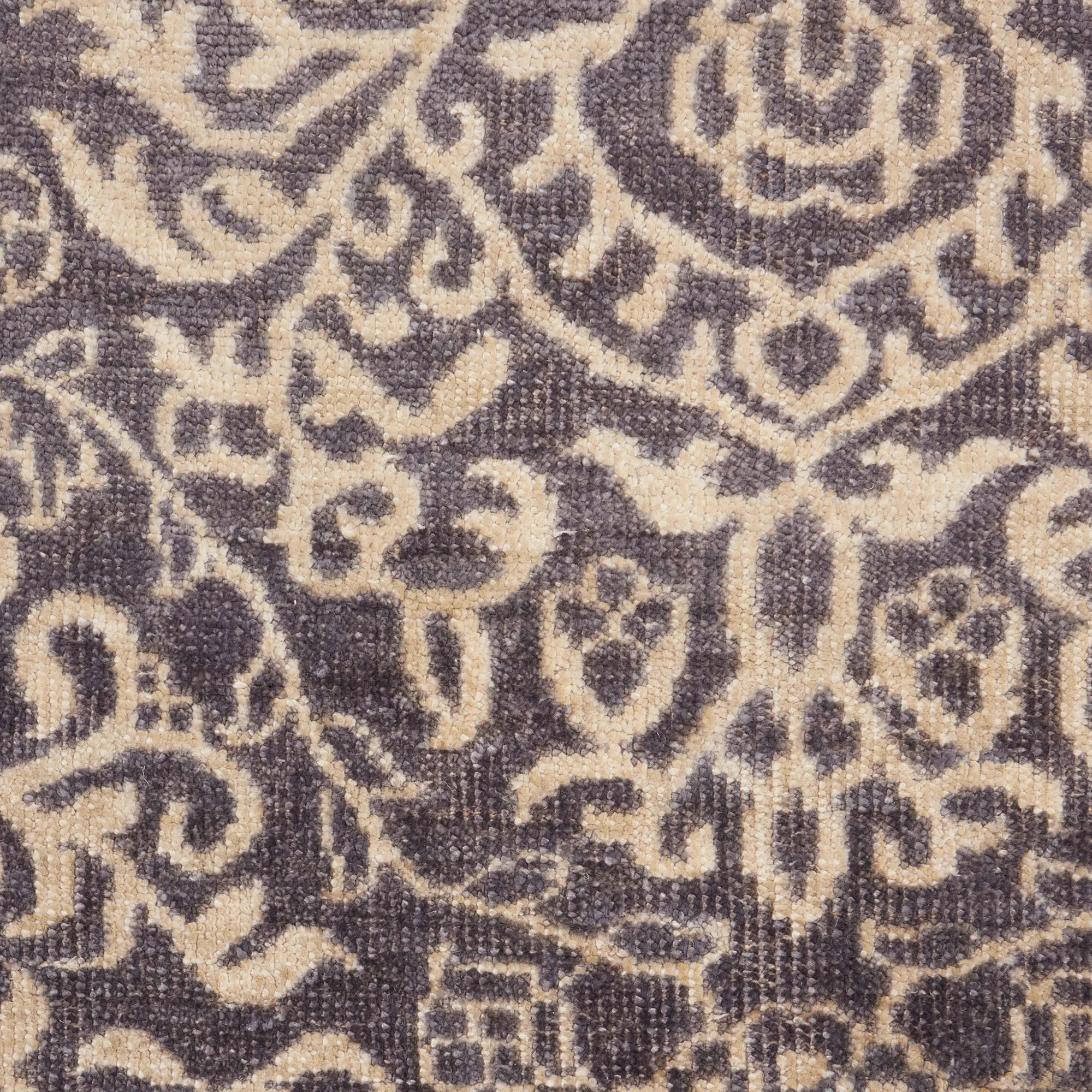 Sapphire Essentials Damask Contemporary Bamboo Rug