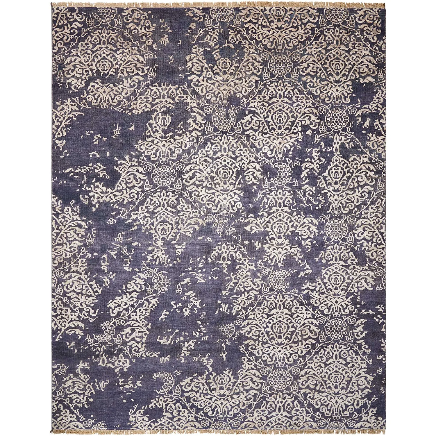 Sapphire Essentials Damask Contemporary Bamboo Rug