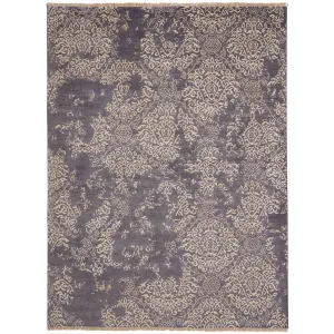 Sapphire Essentials Damask Contemporary Bamboo Rug