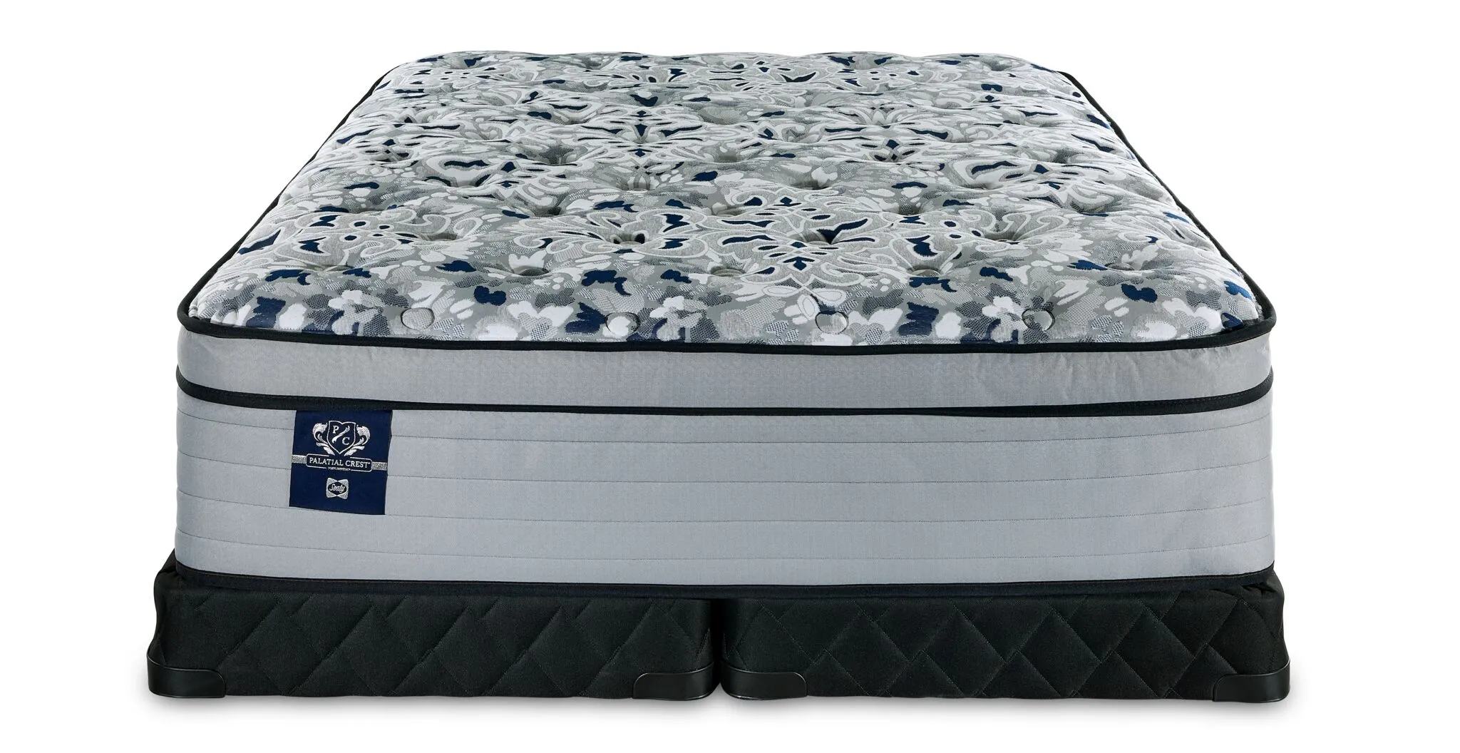 Sealy Posturepedic® Palatial Crest® Kamden II Firm Eurotop Queen Mattress and Low Profile Split Boxspring Set