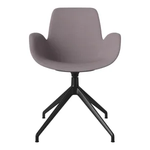 Seed Armchair - Upholstered - 4 - Star Base w/ Gliders - Black Lacquered Steel