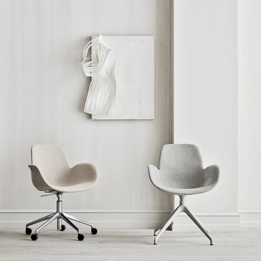 Seed Armchair - Upholstered - 4 - Star Base w/ Gliders - Chrome