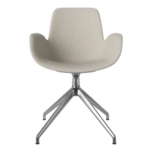 Seed Armchair - Upholstered - 4 - Star Base w/ Gliders - Chrome