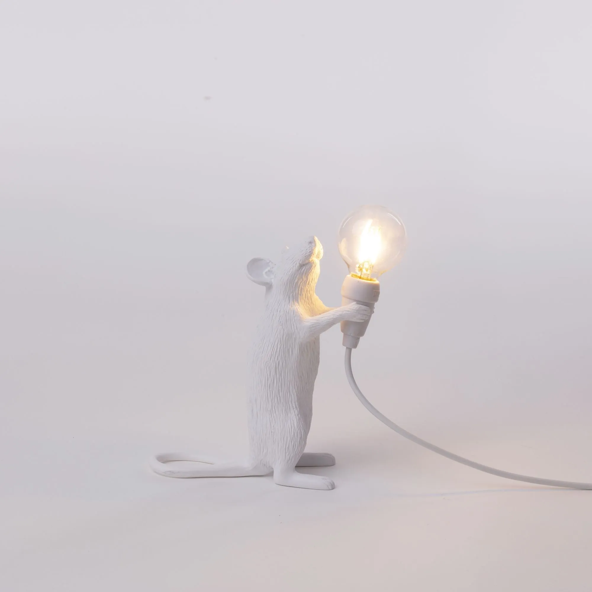 Seletti Mouse Lamp Step, White
