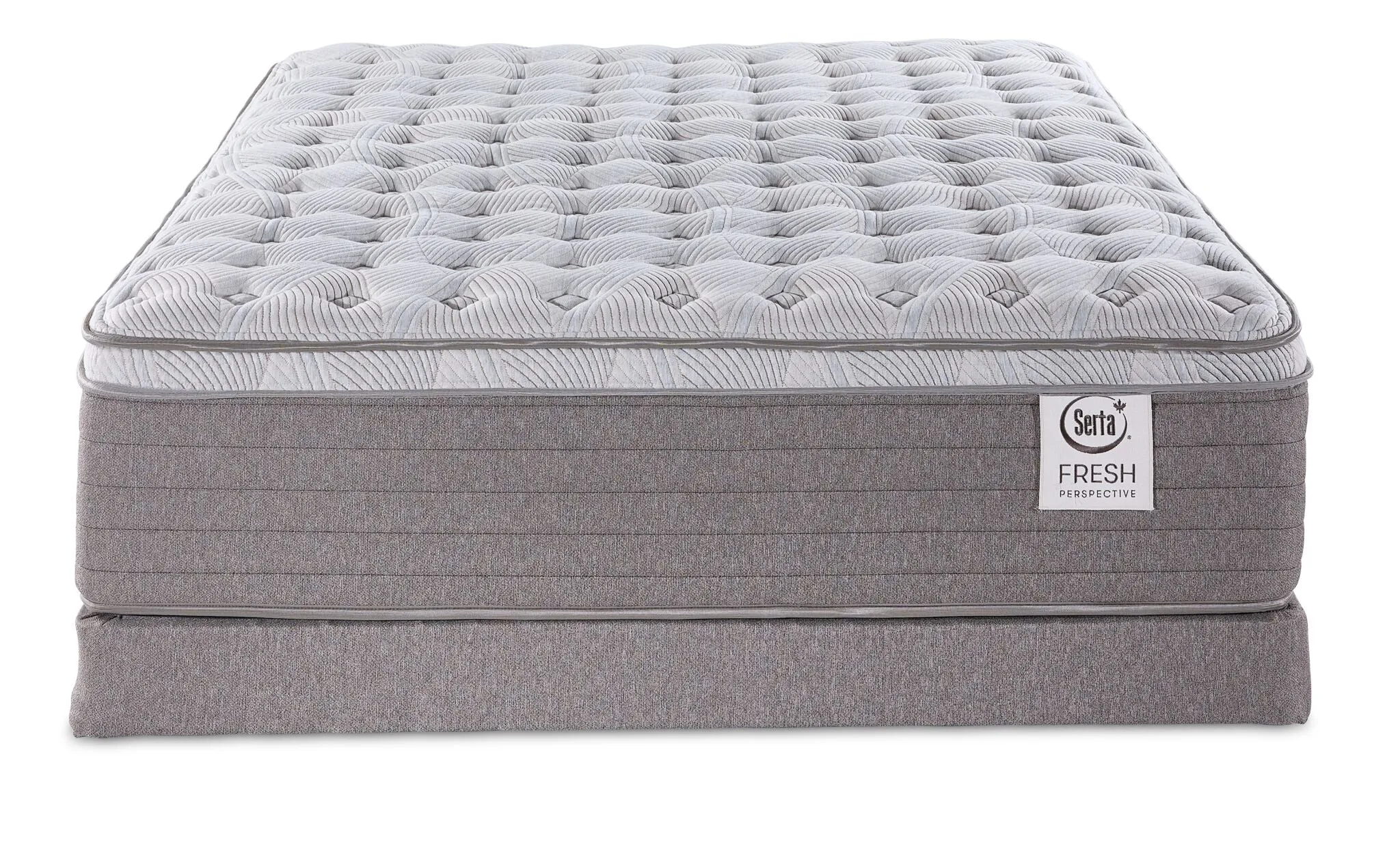 Serta Fresh Perspective Medium Full Mattress and Low Profile Boxspring Set