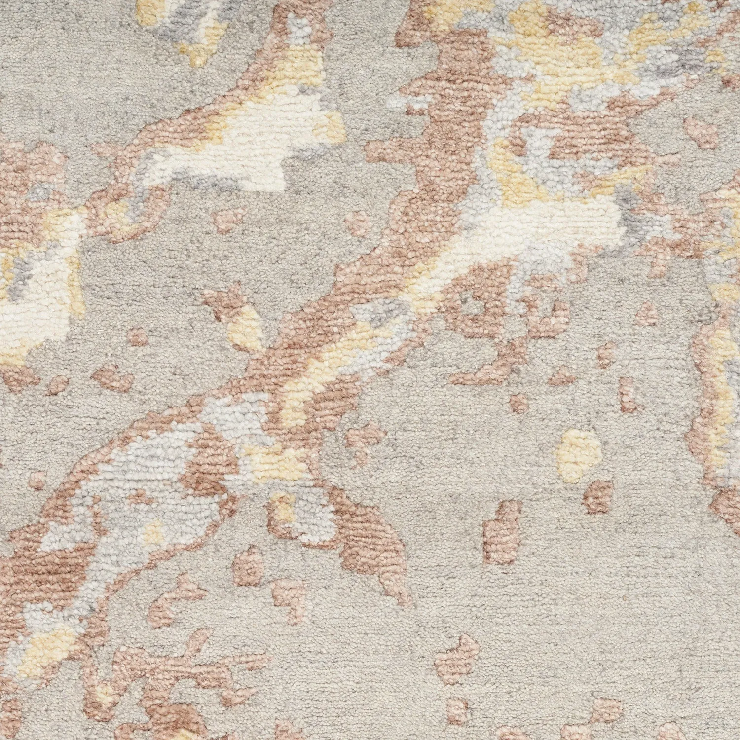 Silver Essentials Modern Bamboo Silk Wool Blend Rug