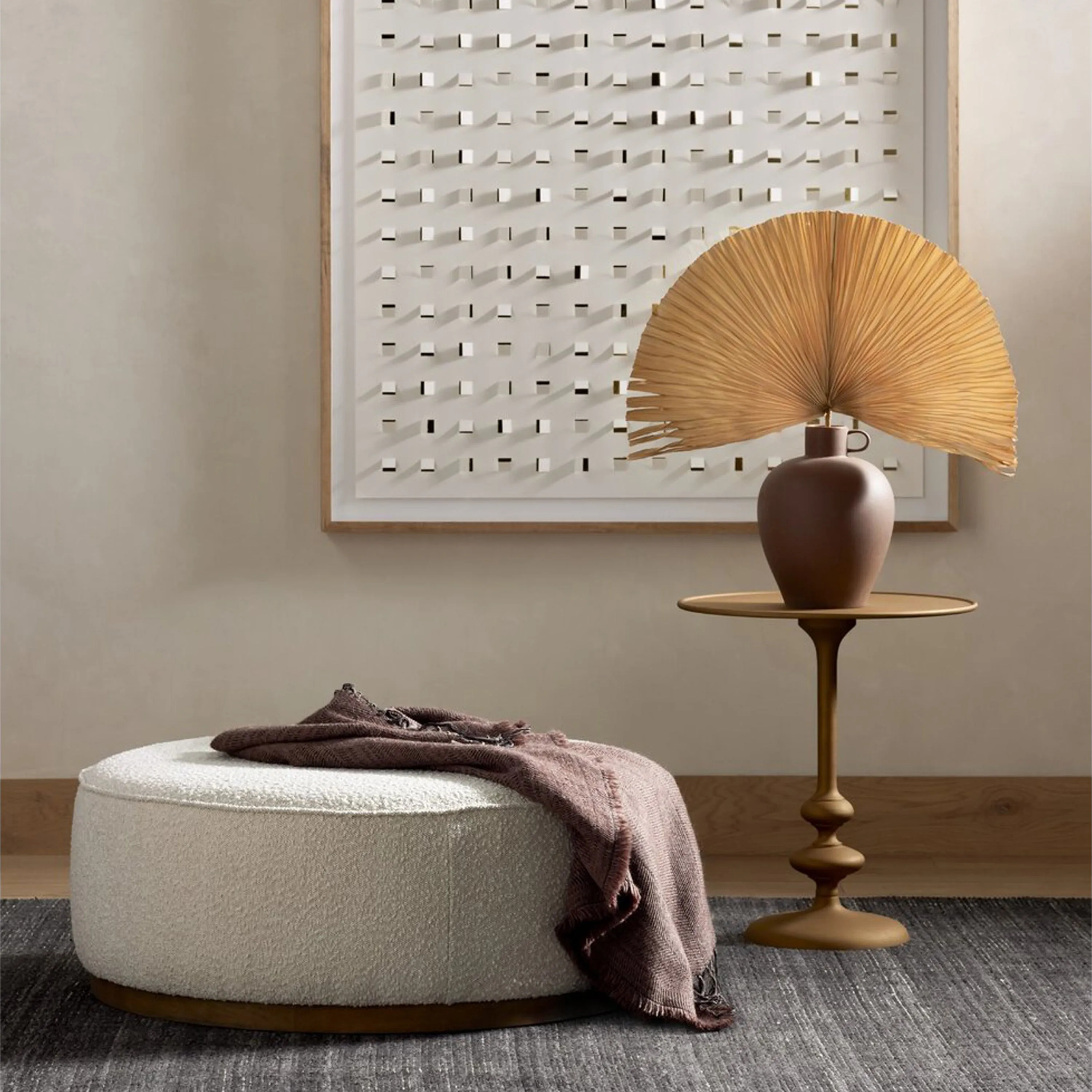 Sinclair Large Round Ottoman