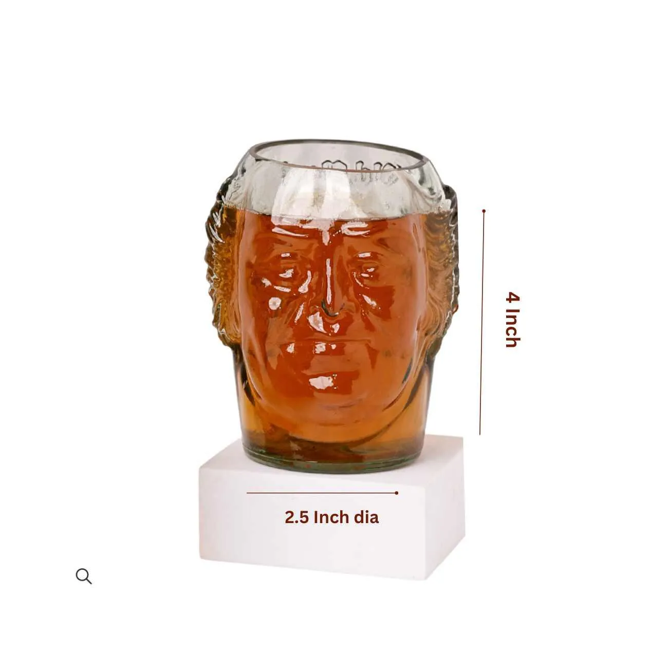 Small Old Monk Face Glasses 300ML (Set of 4)