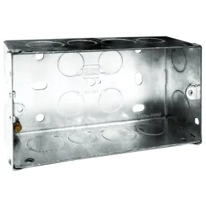 SND Electrical 2G35 2 Gang 35mm Metal Box
