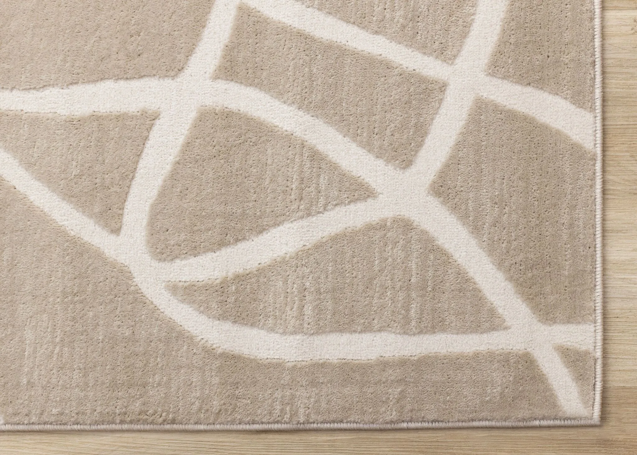 Soft Currents 6'7" x 9'6" Organic Line Design Area Rug - Beige, Cream