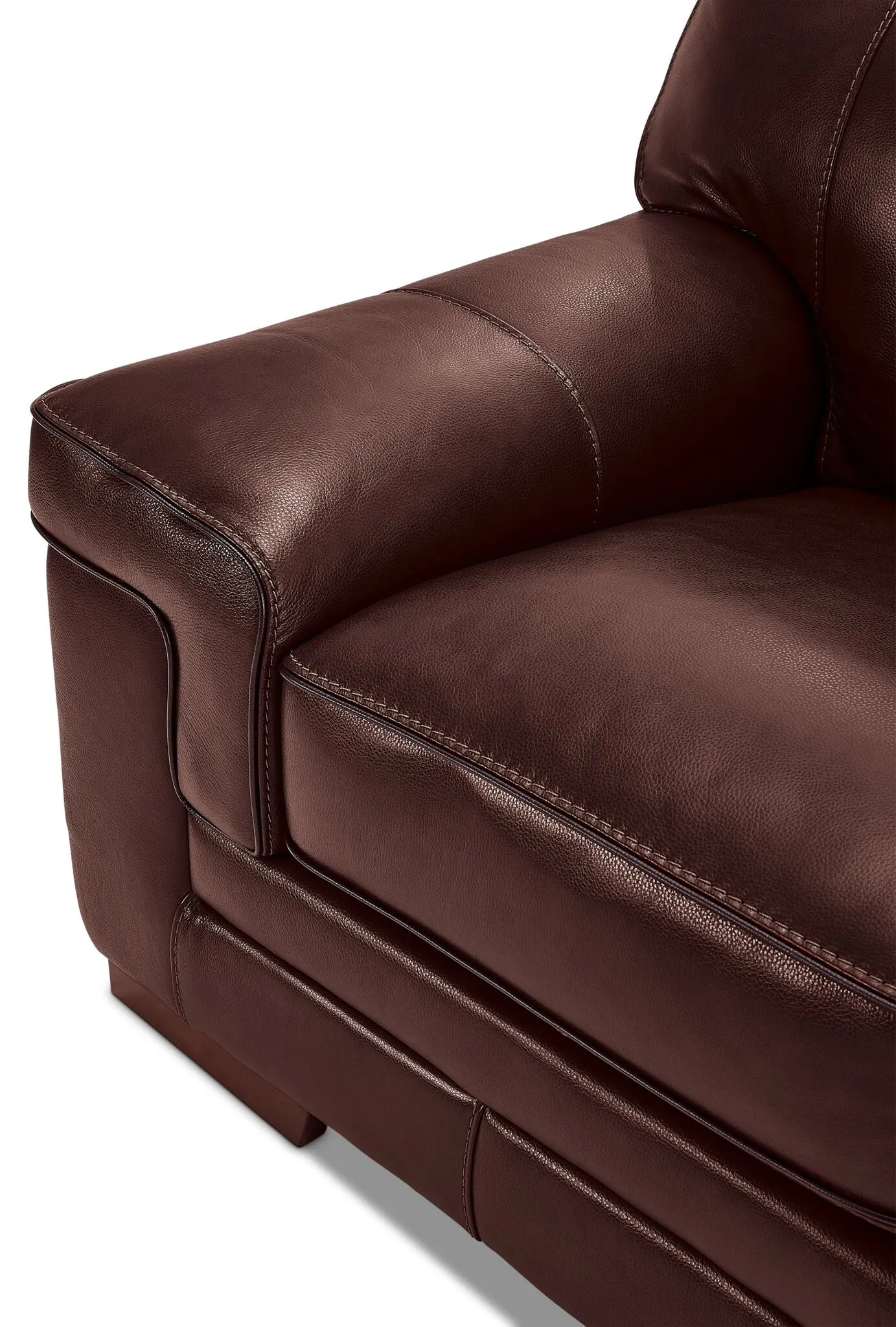 Stampede Leather Loveseat - Hazelnut