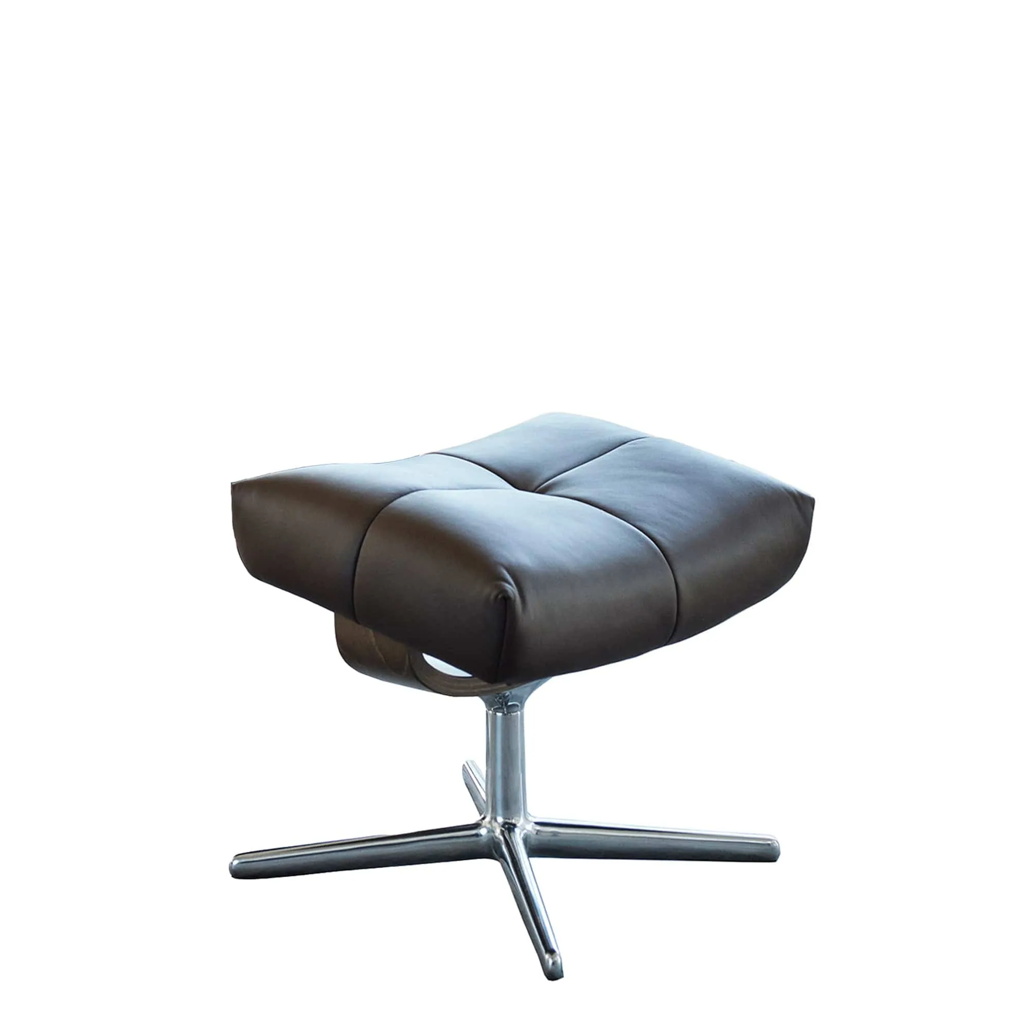 Stressless David - Chair & Footstool With Cross Base In Leather