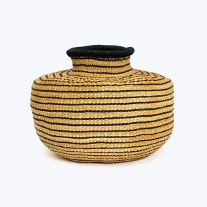 Striped Black Grass Pot