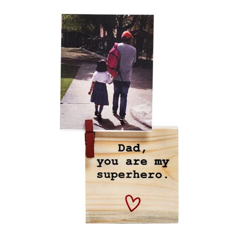 Superhero Dad table photo frame