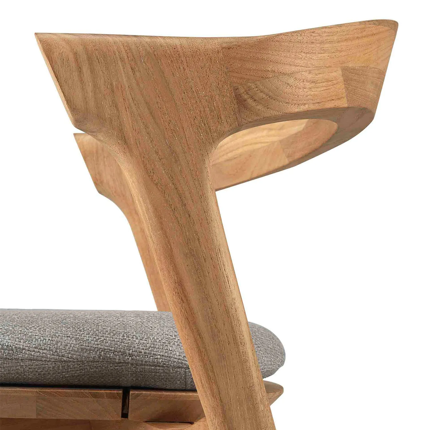 Teak Bok Outdoor Dining Chair, Upholstered