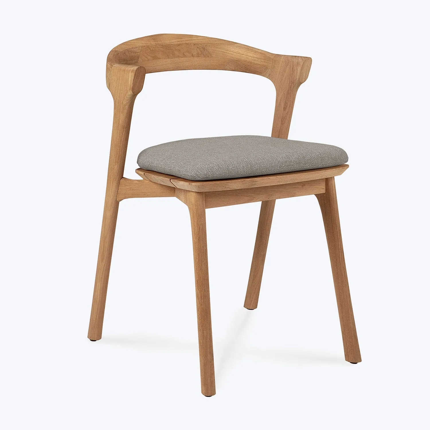 Teak Bok Outdoor Dining Chair, Upholstered