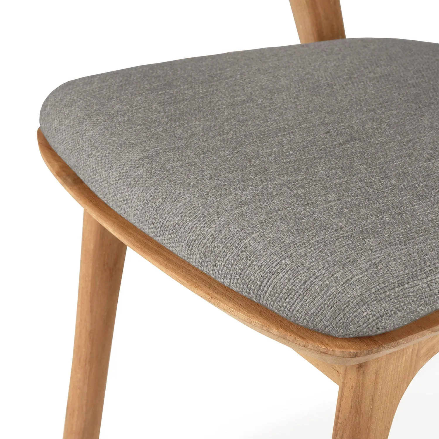 Teak Bok Outdoor Dining Chair, Upholstered