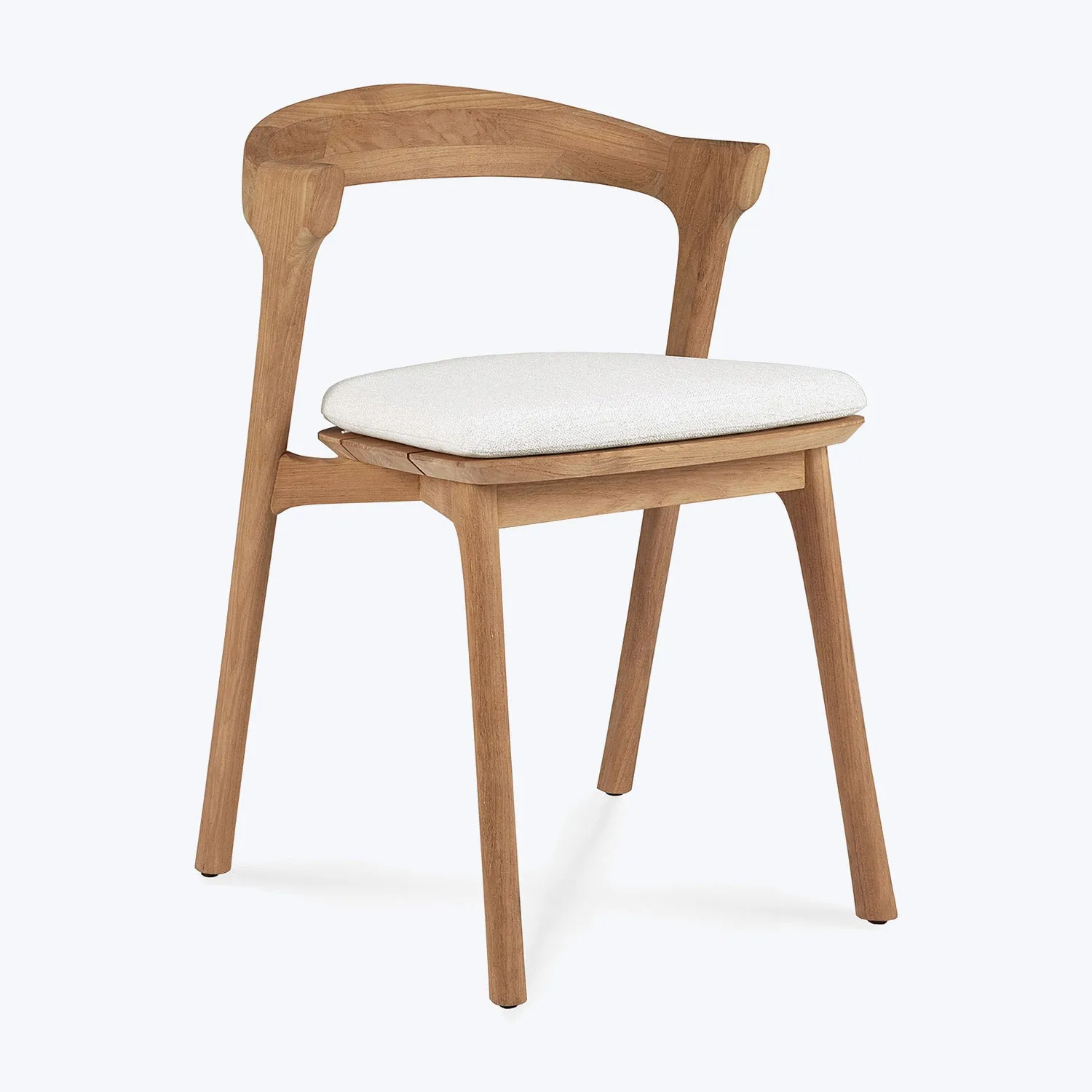 Teak Bok Outdoor Dining Chair, Upholstered