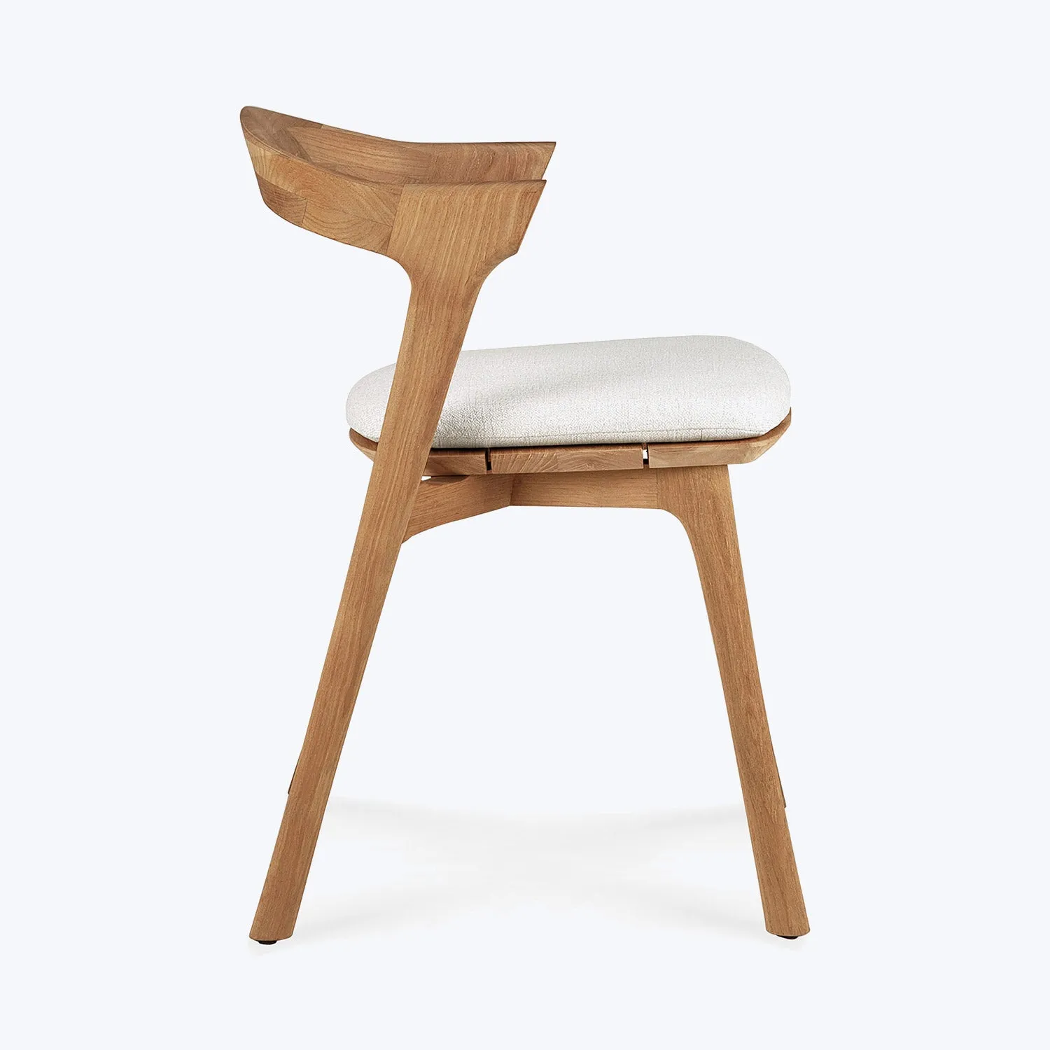 Teak Bok Outdoor Dining Chair, Upholstered