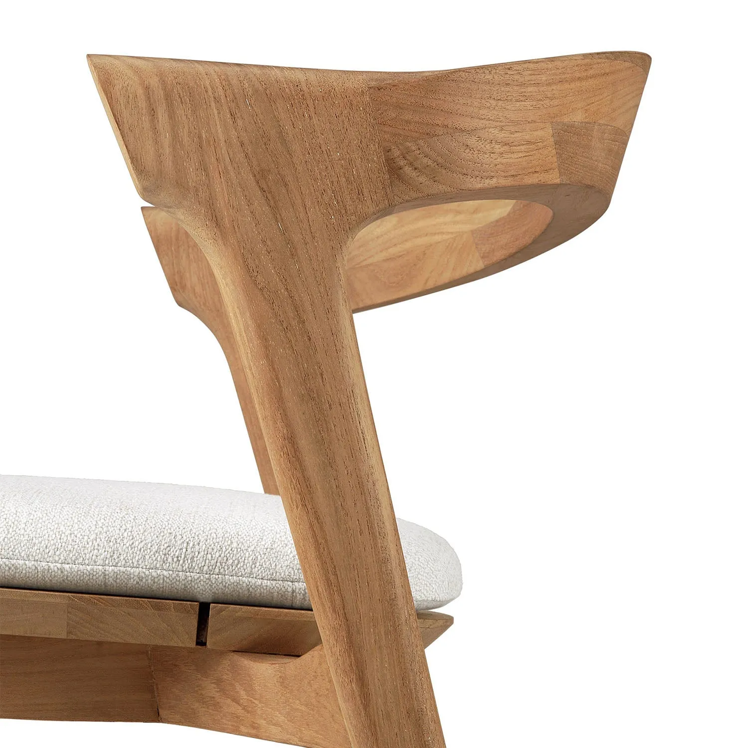 Teak Bok Outdoor Dining Chair, Upholstered