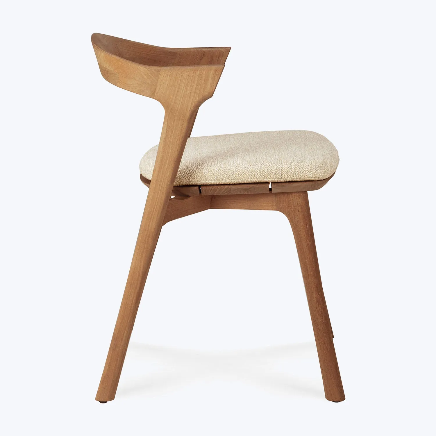 Teak Bok Outdoor Dining Chair, Upholstered