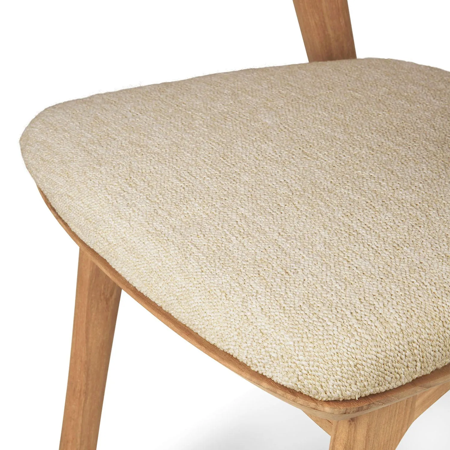 Teak Bok Outdoor Dining Chair, Upholstered