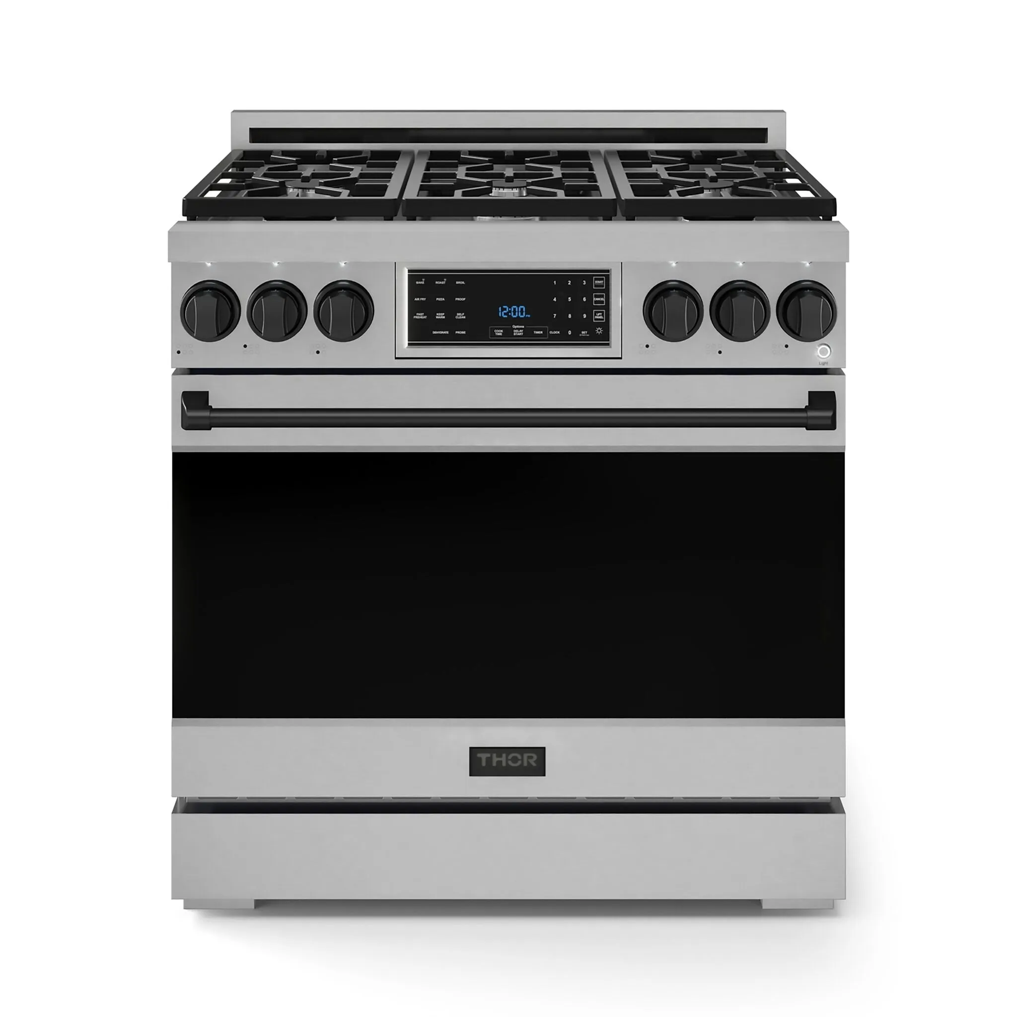 Thor Kitchen Stainless Steel Freestanding Professional Gas Range|Gordon Ramsay Series (6 cu.ft.) - RSG36-BLK