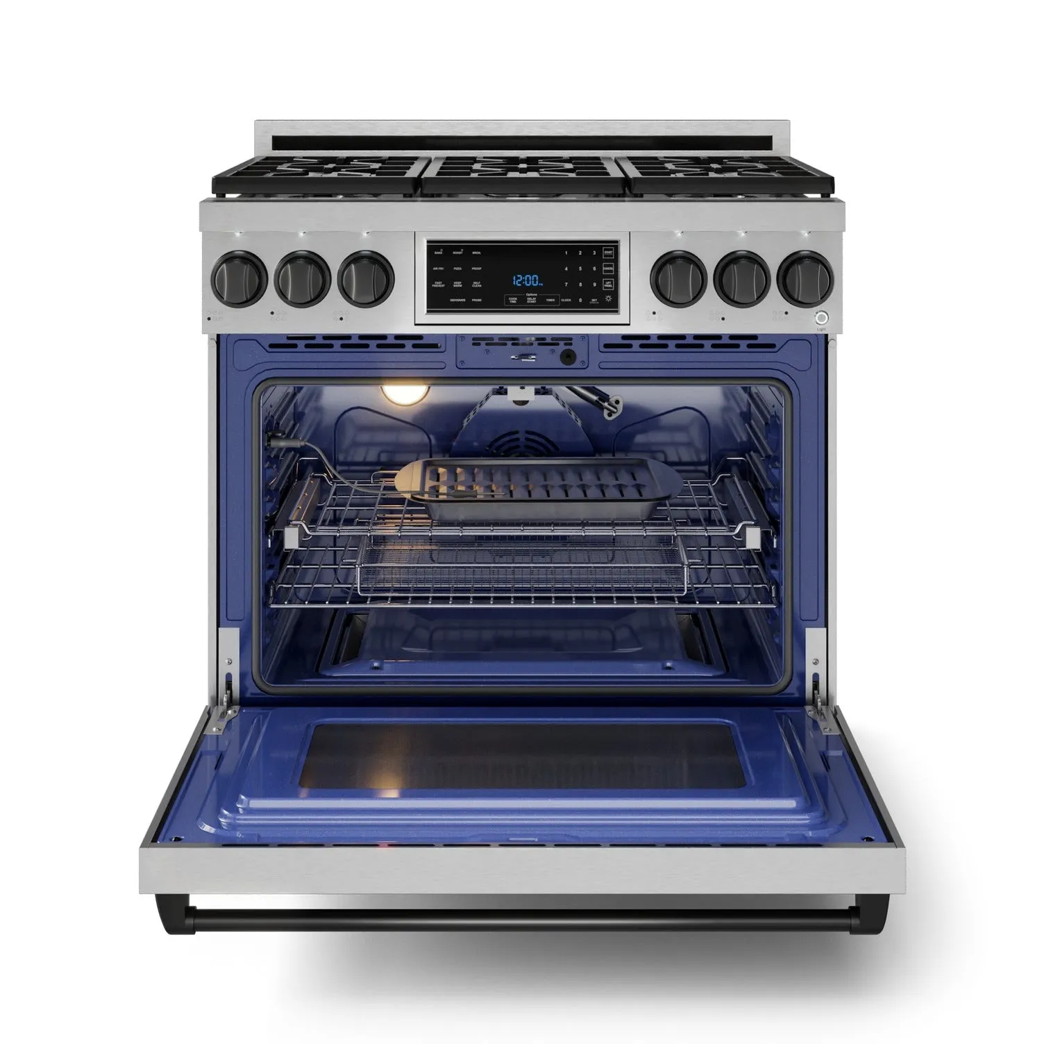 Thor Kitchen Stainless Steel Freestanding Professional Gas Range|Gordon Ramsay Series (6 cu.ft.) - RSG36-BLK