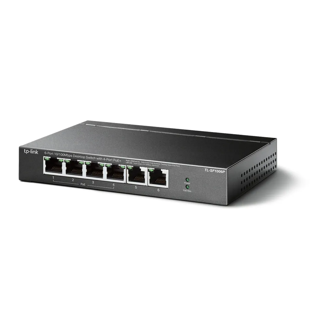 TP-Link 6 Port Desktop  PoE  Switch - 10/100 MBPS
