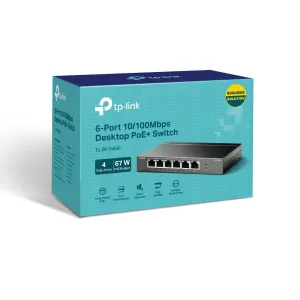 TP-Link 6 Port Desktop  PoE  Switch - 10/100 MBPS