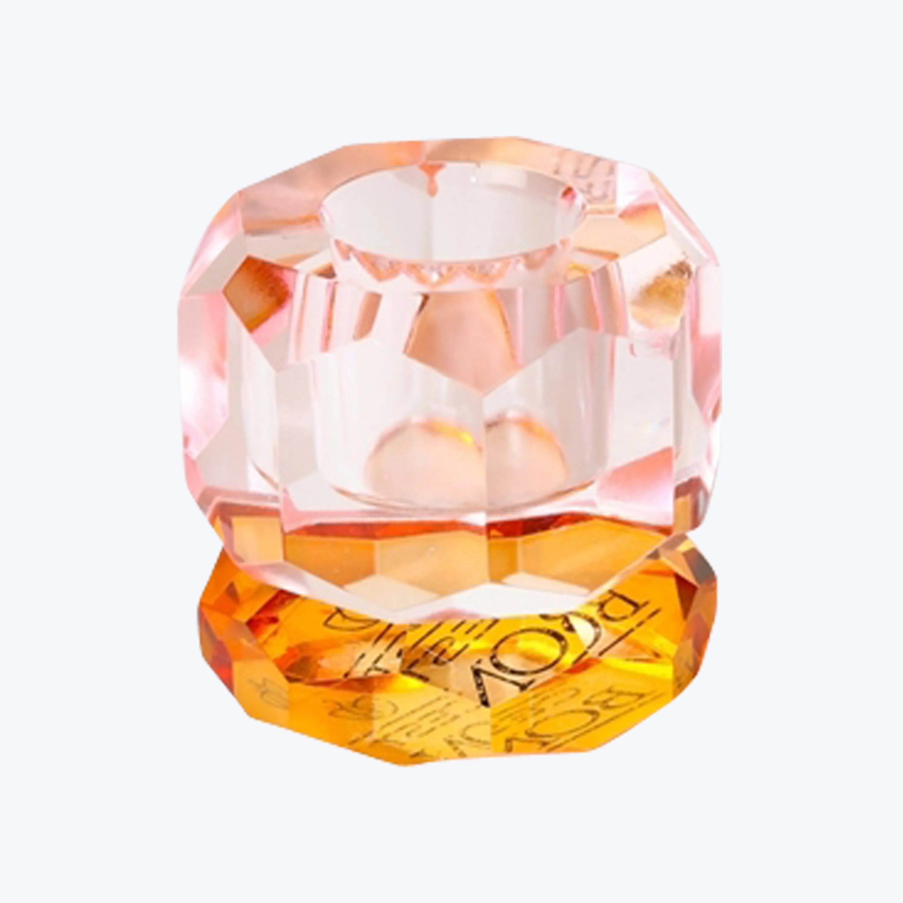 Two-Tone Crystal Candle Holder