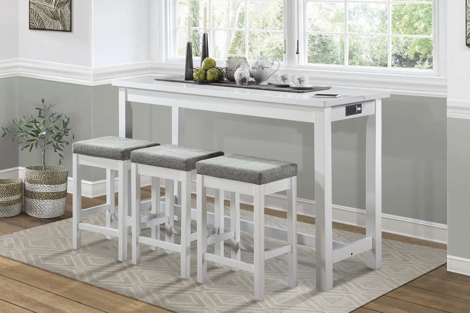 Tyon Dining Room Package - White - 4-Piece Set