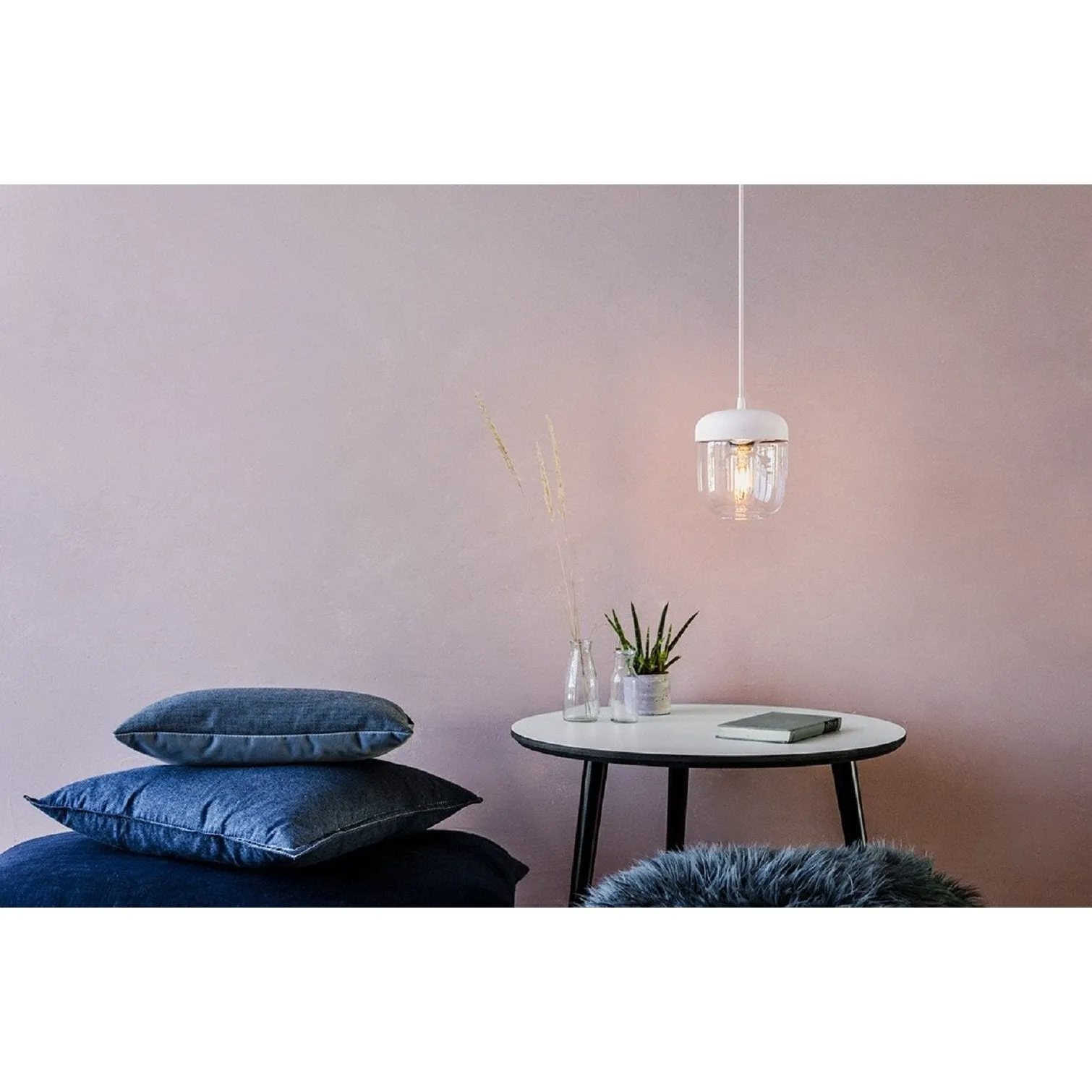 Umage Acorn Lampshade White Brass Polished, ø14