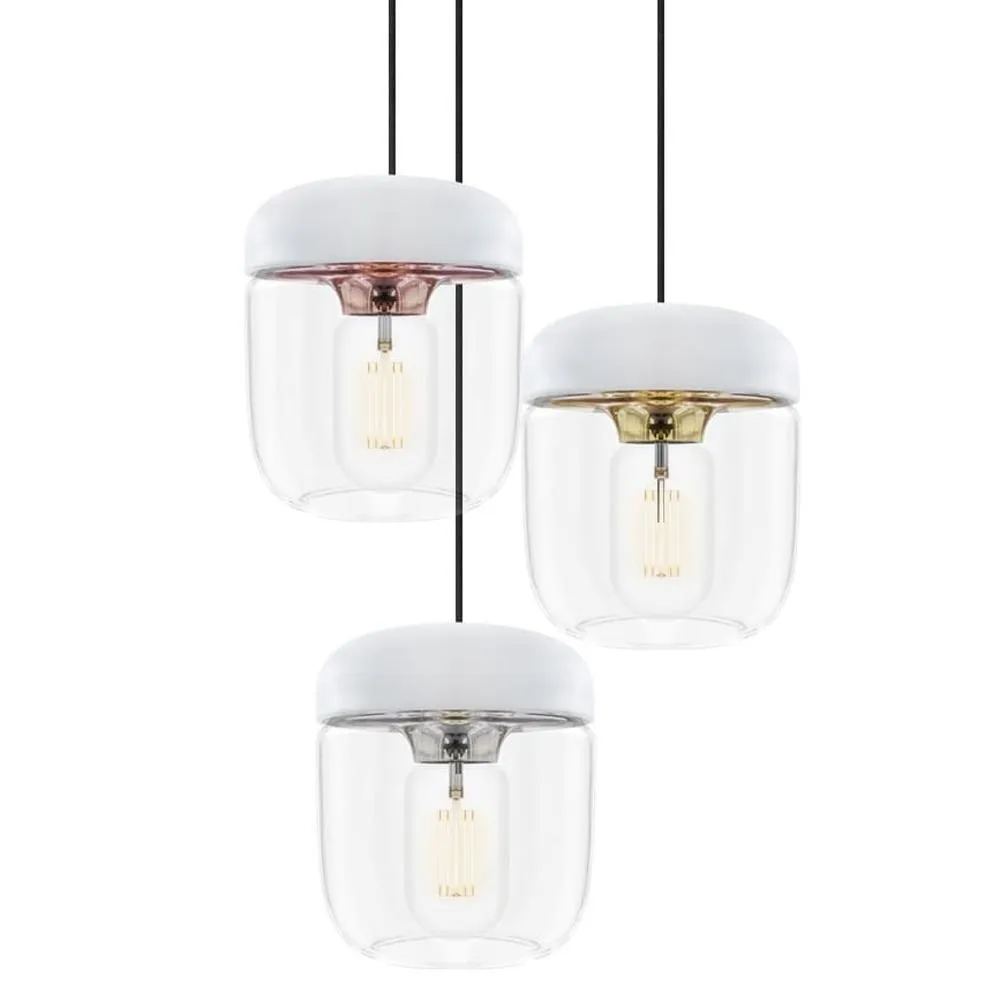 Umage Acorn Lampshade White Brass Polished, ø14