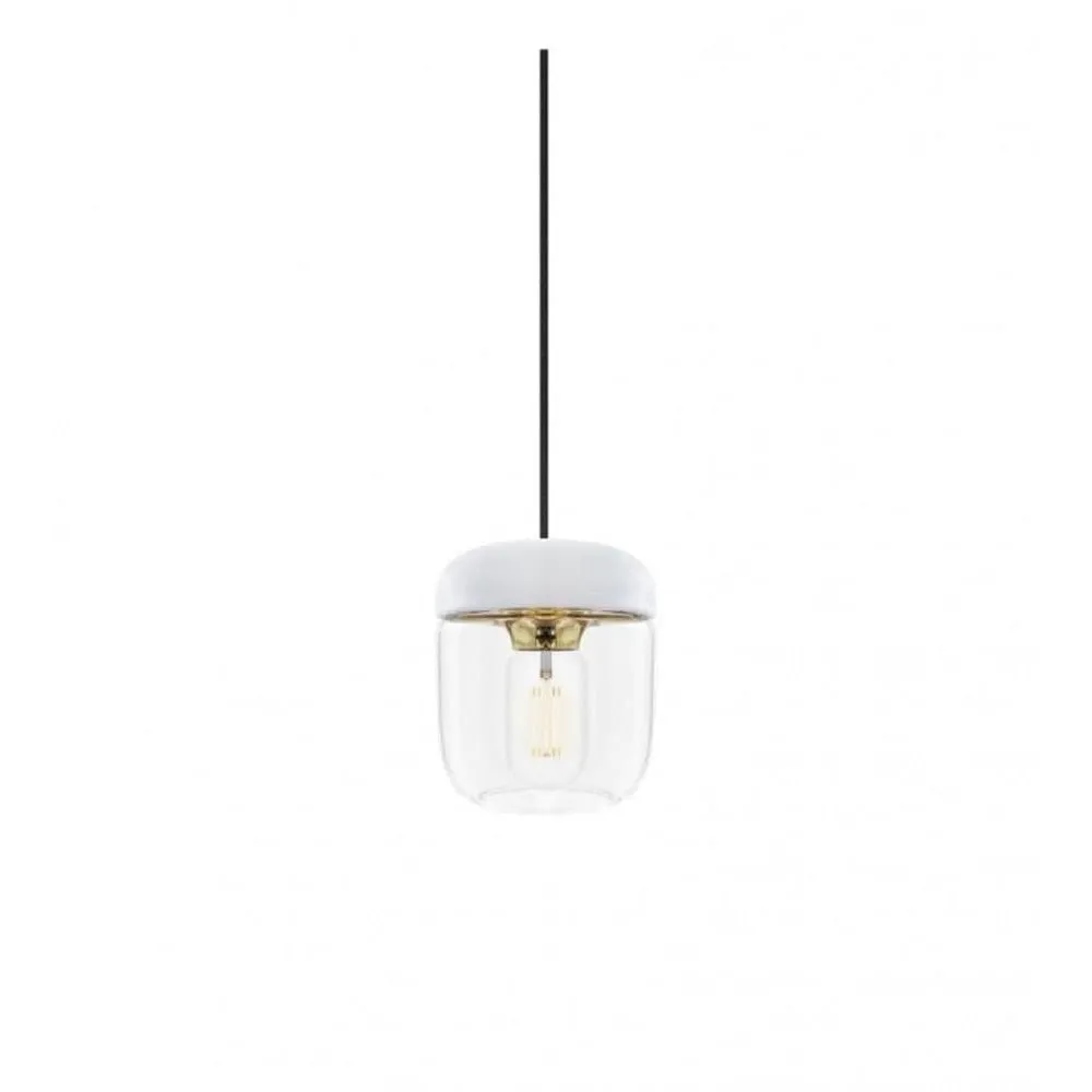 Umage Acorn Lampshade White Brass Polished, ø14