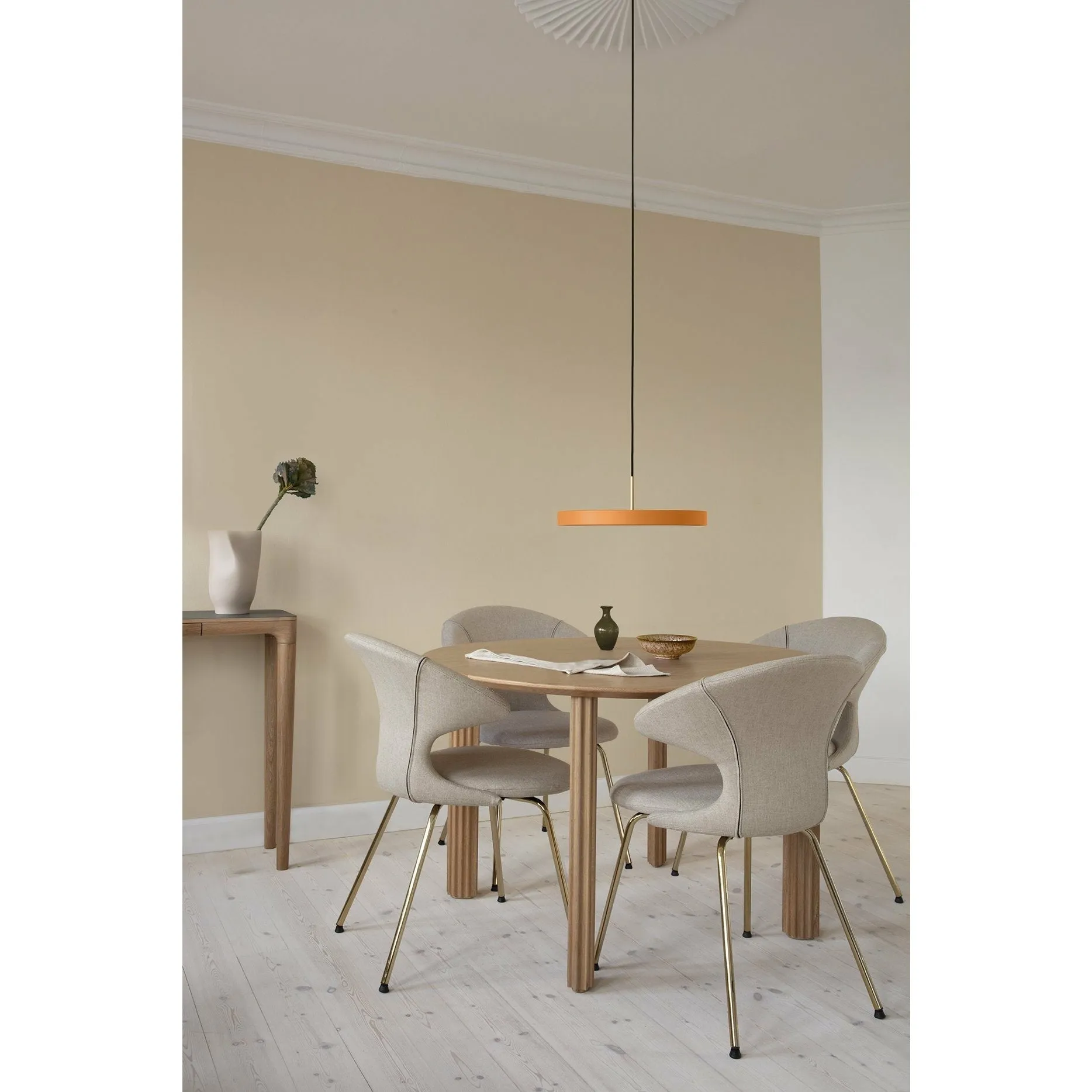 Umage Asteria Mini Led Pendant, Brass/Nuance Orange