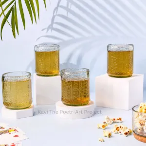 Upcycled Old Monk Small glasses 300ml (Set of FOUR)