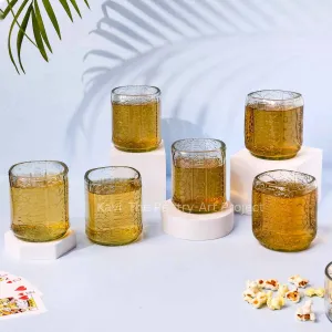 Upcycled Old Monk Small glasses 300ml (Set of SIX)