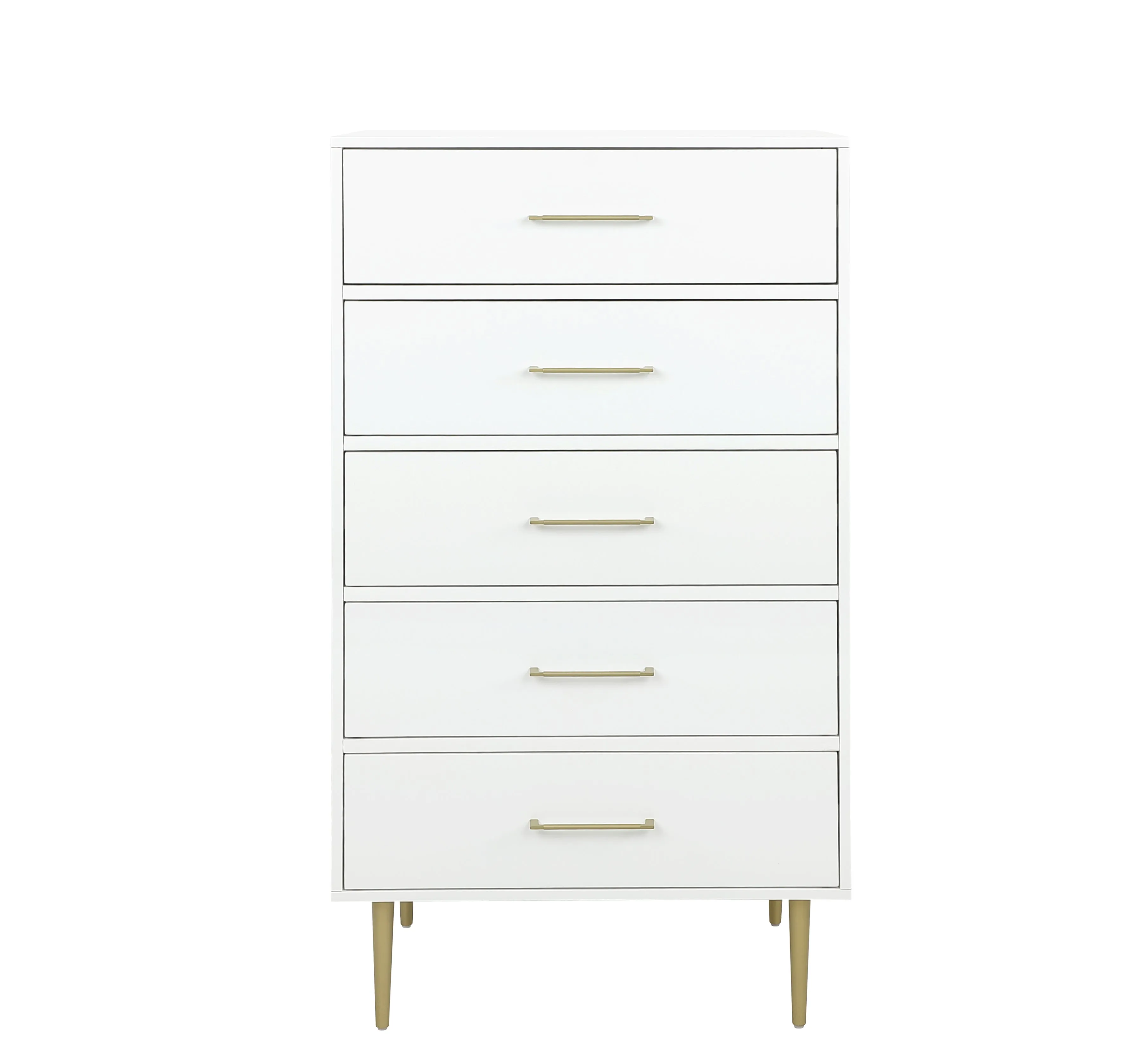 Valerie Glam 5-Drawer Chest - White