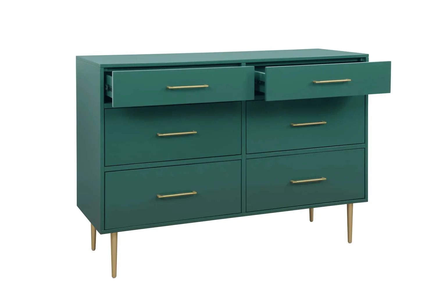 Valerie Glam 6 Drawer Dresser - Green