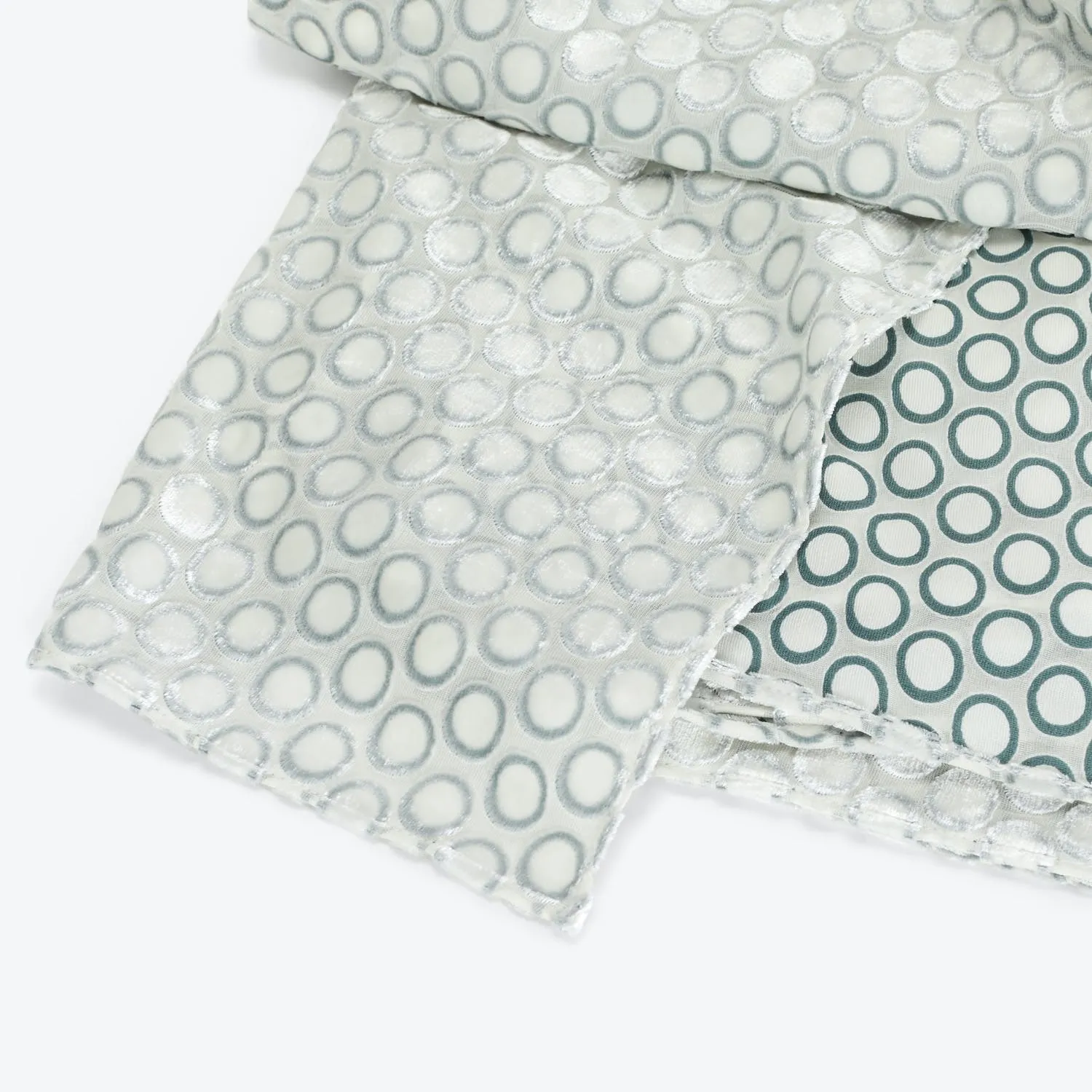 Velvet Oversize Sheer Dots Throw with Baby Hem