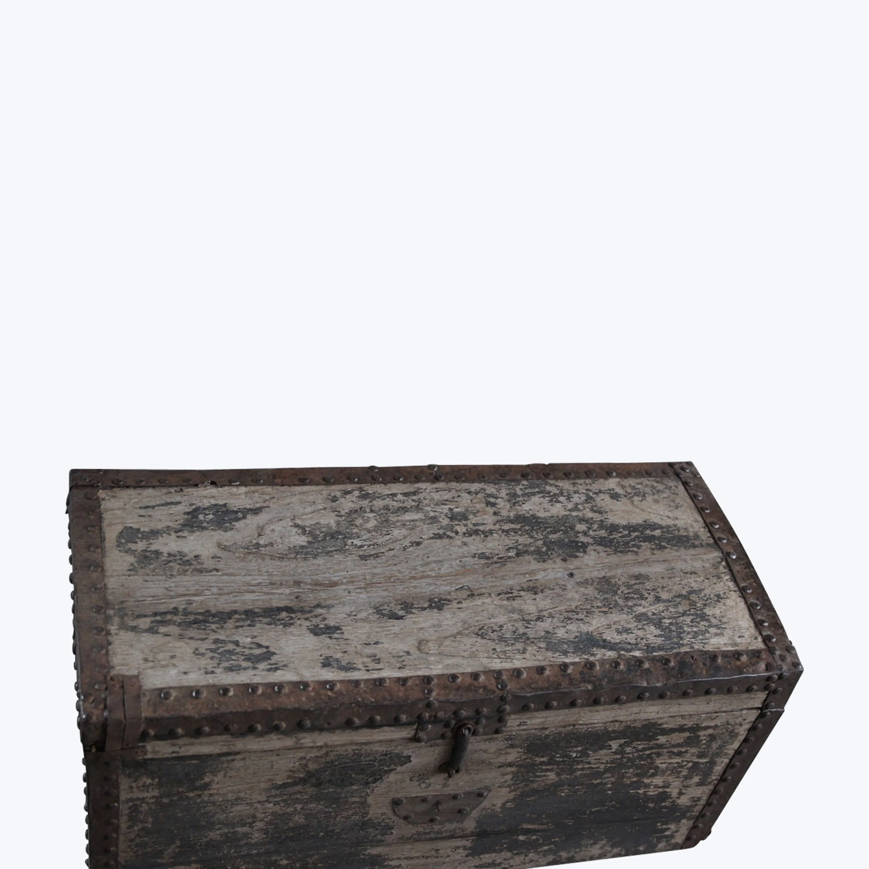 Vintage Dark Wooden Trunk