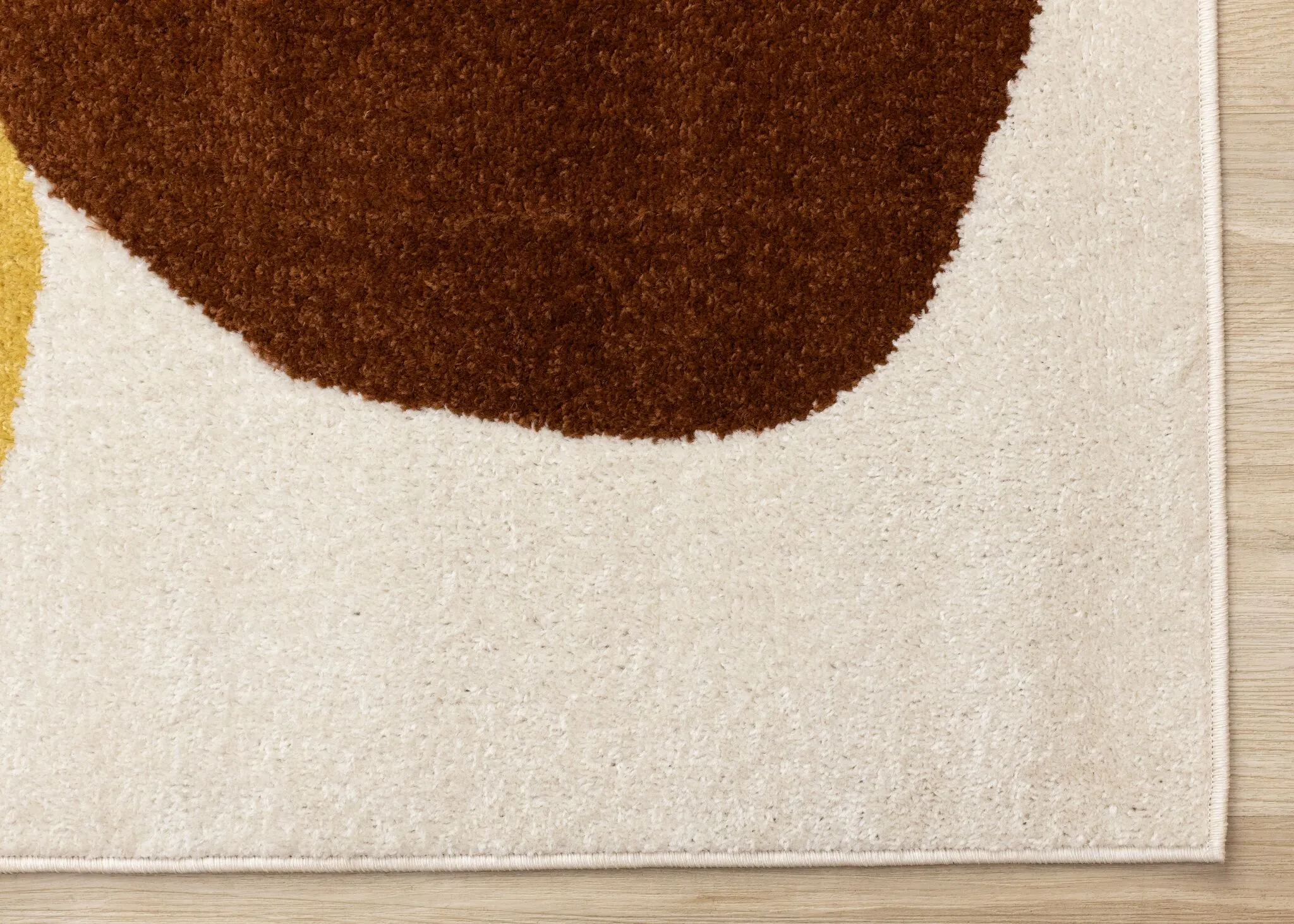 Warm Elements 6'7" x 9'6" Pebbles Design Area Rug - Cream
